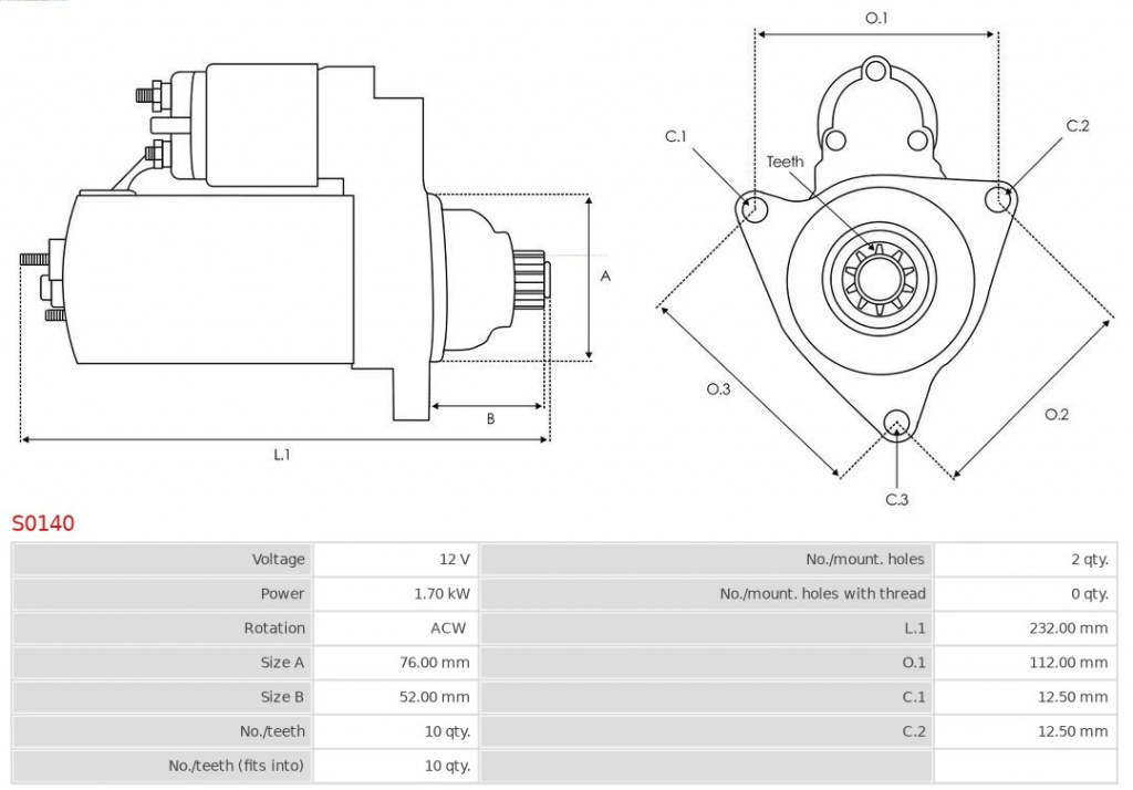 Electromotor AS-PL VW POLO IV (9N_, 9A_)