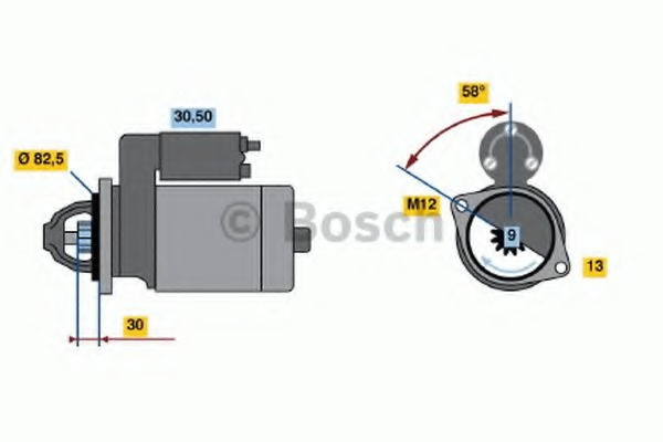 Electromotor ~ Audi A4 2.8 avant [8d5; b5] quattro benzina 190cp/140kw ATX 1999 2000 ~ 0 986 018 340 ~ BOSCH