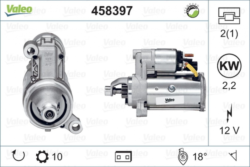 Electromotor AUDI A4 8K2 B8 VALEO 458397