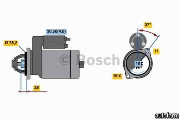 Electromotor AUDI A4 Avant (8ED, B7) BOSCH 0 986 0