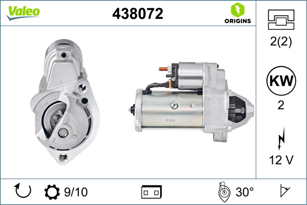 Electromotor # Audi A6 1.9 limuzina [4a; c4] tdi motorina 90cp/66kw 1Z; AHU 1994 1995 1996 1997 # 438072 # VALEO