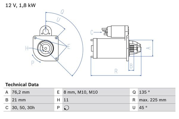 Electromotor BMW 3 Touring E46 BOSCH 0 986 022 581