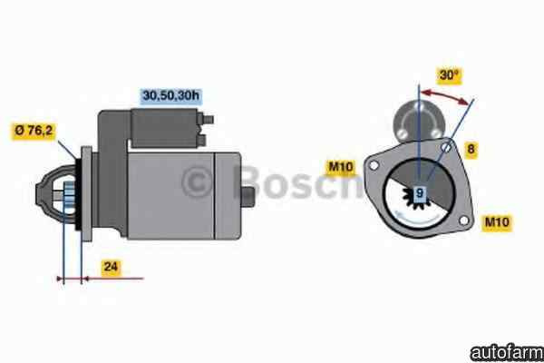 Electromotor BMW 7 E65 E66 E67 BOSCH 0 986 017 110