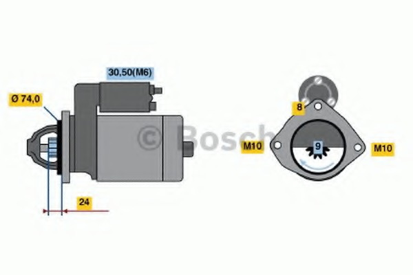 Electromotor # Bmw Seria 3 2.0 3 [e90] 318 d motorina 122cp/90kw M47 D20 (204D4) 2005 2006 2007 # 0 986 021 230 # BOSCH