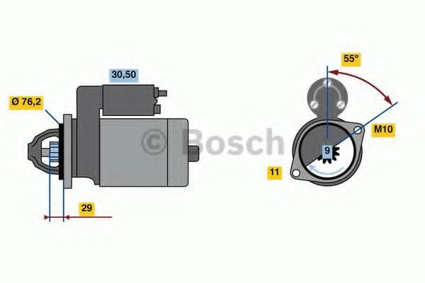 Electromotor BMW Seria 3 Touring (E91) (2005 - 2012) Bosch 0 986 022 010