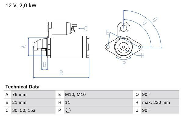 Electromotor # Bmw Seria 7 3.0 7 limuzina [e65; e66; e67] 730 d motorina 211cp/155kw M57 D30 (306D2); M57 D30 (306D3) 2002 2003 2004 2005 2006 2007 2008 # 0 986 022 880 # BOSCH