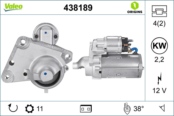 Electromotor # CitroEn C5 2.2 citroen ii [rc] hdi motorina 170cp/125kw 4HT (DW12BTED4) 2006 2007 2008 2009 2010 2011 2012 2013 2014 2015 2016 2017 2018 2019 2020 2021 2022 2023 2024 2025 # 438189 # VALEO