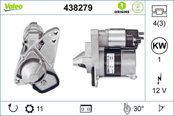 Electromotor # Dacia Logan .9 tce 90 lpg Benzina/Autogaz (GPL) 90cp/66kw H4B 405; H4B 410 2015 2016 2017 2018 2019 2020 2021 2022 2023 2024 2025 # 438279 # VALEO