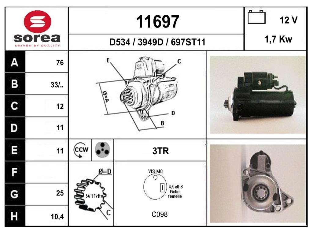 ELECTROMOTOR DIESEL VW GOLF3 , PASSAT , SEAT IBIZA