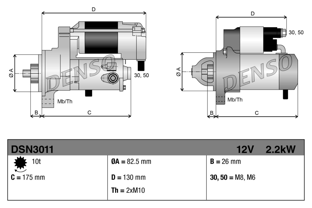 ELECTROMOTOR ~ DSN3011 ~ DENSO ~ MERCEDE