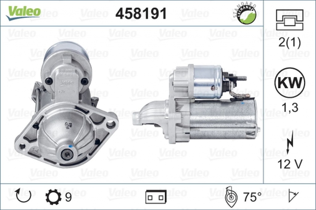 Electromotor FIAT 500 C 312 VALEO 458191