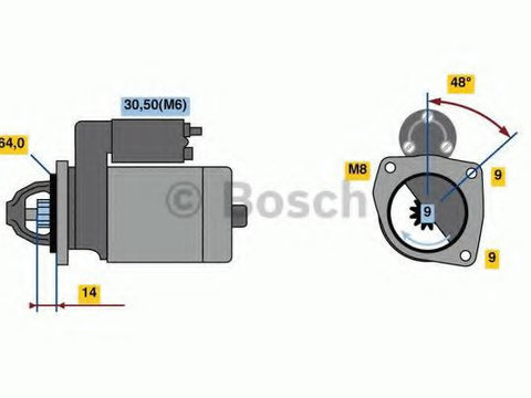 Electromotor FIAT 500X (334) (2014 - 2016) Bosch 0 986 024 020