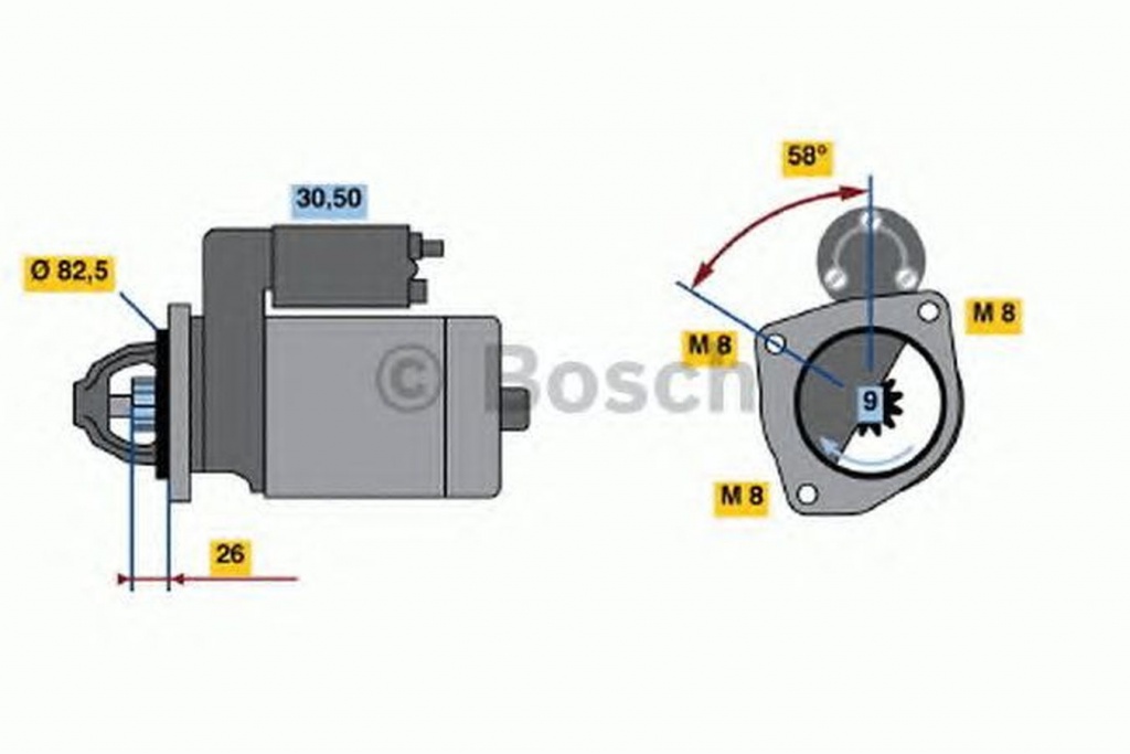 Electromotor FIAT TIPO 160 BOSCH 0986017230