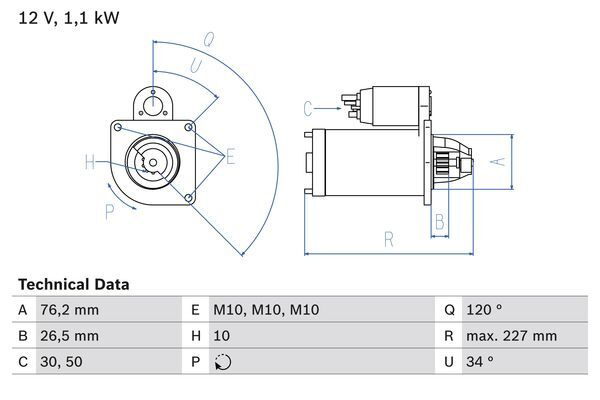 Electromotor # Ford Focus 1.6 iii ti benzina 125cp/92kw PNDA 2010 2011 2012 2013 2014 2015 2016 2017 2018 2019 2020 2021 2022 2023 2024 2025 # 0 986 017 060 # BOSCH