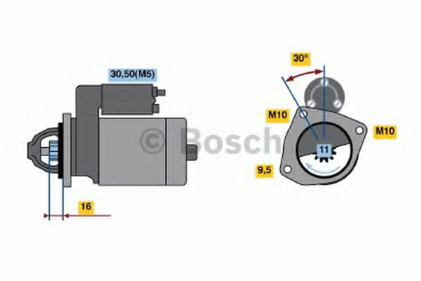 Electromotor FORD FOCUS C-MAX (2003 - 2007) Bosch 0 986 022 131