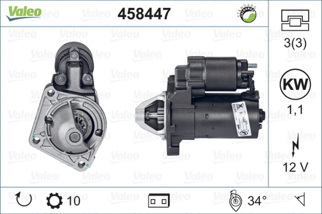 Electromotor FORD STREET KA RL2 VALEO 458447