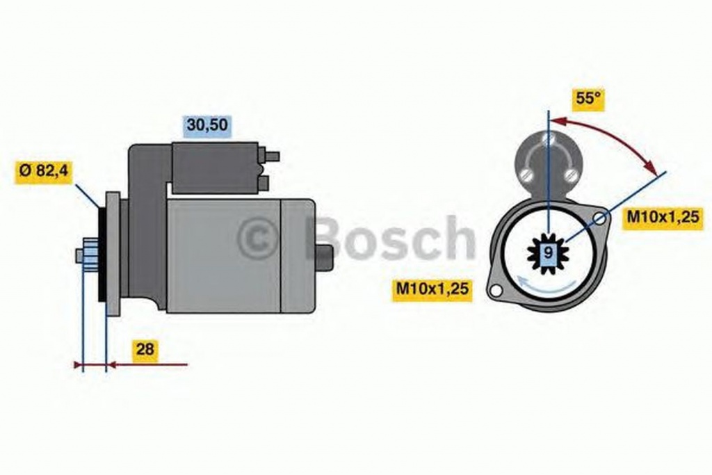 Electromotor HYUNDAI GRANDEUR TG BOSCH 0986022820