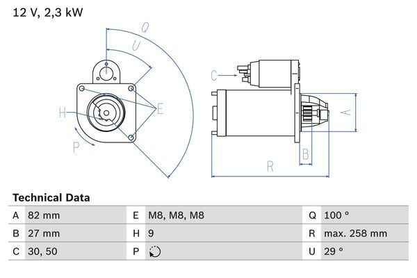 Electromotor # Iveco Daily 2.8 iii platou / sasiu 50 c 11 motorina 106cp/78kw 8140.43B; 8140.43C 1999 2000 2001 2002 2003 2004 2005 2006 # 0 986 018 950 # BOSCH