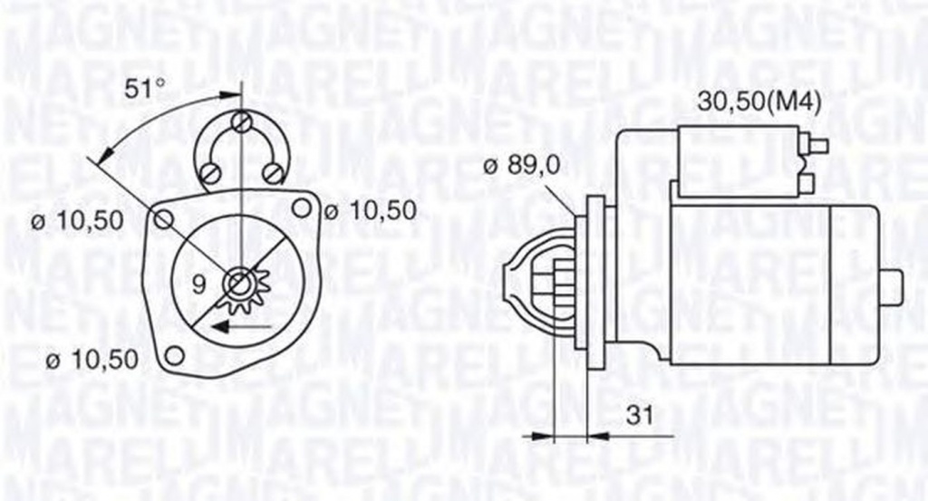 Electromotor IVECO MK MAGNETI MARELLI 063522300060