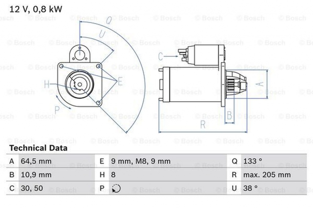 Electromotor LANCIA Y 840A BOSCH 0986024210