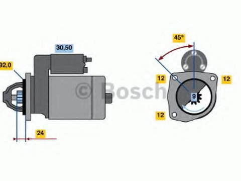 Electromotor LAND ROVER DISCOVERY Mk II (LJ, LT) (1998 - 2004) Bosch 0 986 016 210