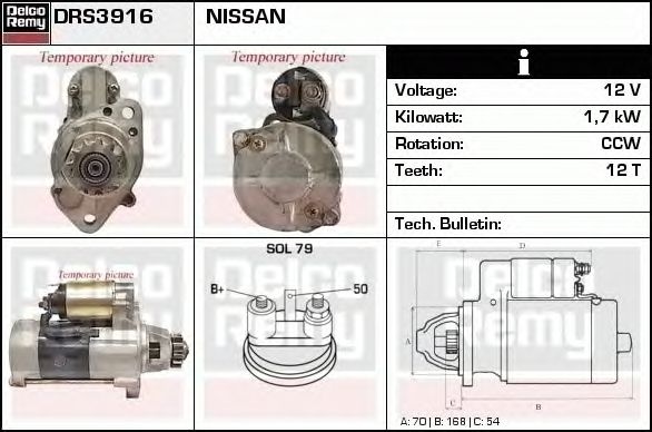 Electromotor MAZDA 5 CR19 DELCOREMY DRS3916