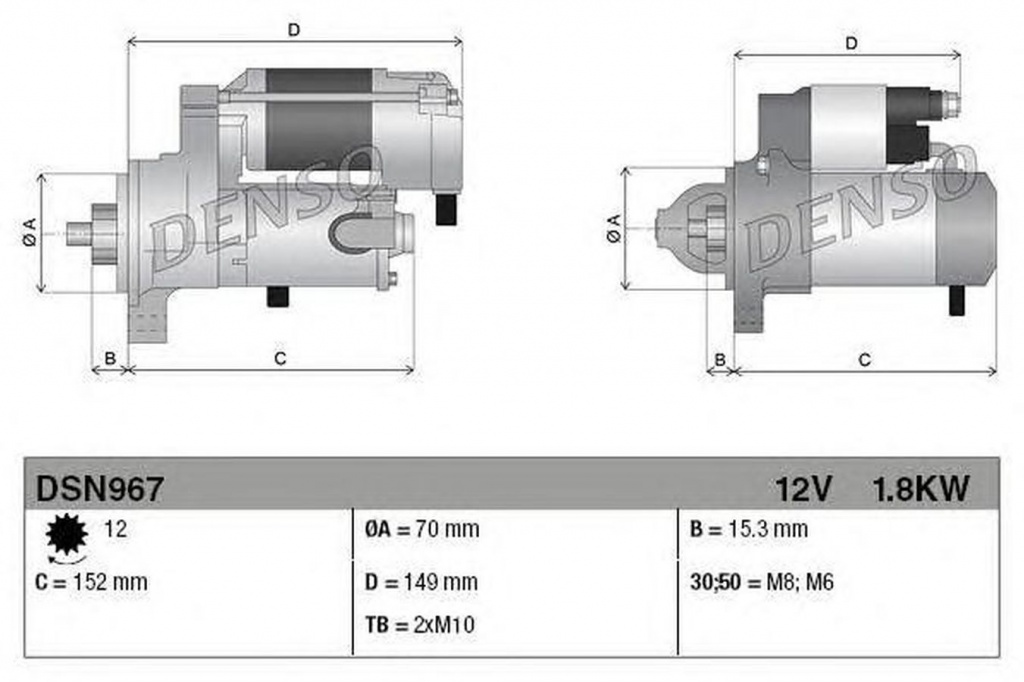 Electromotor MERCEDES-BENZ C-CLASS cupe C204 DENSO