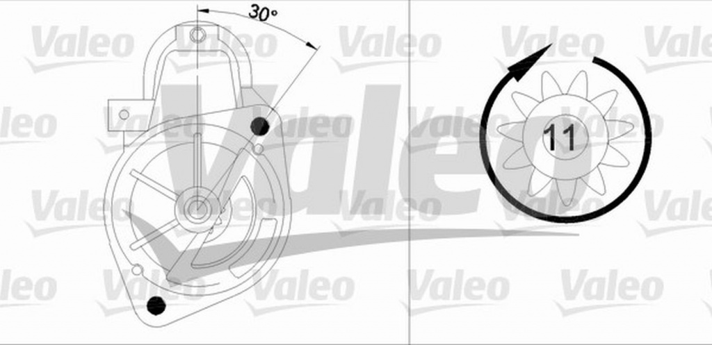 Electromotor MERCEDES-BENZ VITO bus W639 VALEO 455554
