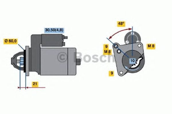 Electromotor MINI MINI CLUBVAN R55 BOSCH 0001106405