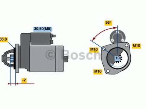 Electromotor MITSUBISHI OUTLANDER II (CW_W) (2006 - 2012) Bosch 0 986 018 310