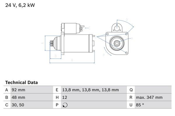 Electromotor # Nissan Navara 1992 1993 1994 1995 1996 1997 1998 # 0 986 022 980 # BOSCH