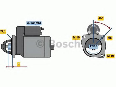 Electromotor NISSAN NOTE (E12) (2013 - 2016) Bosch 0 986 022 800