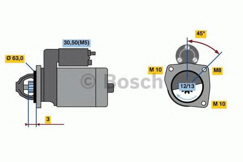 Electromotor NISSAN QASHQAI QASHQAI +2 J10 JJ10 BOSCH 0986022800