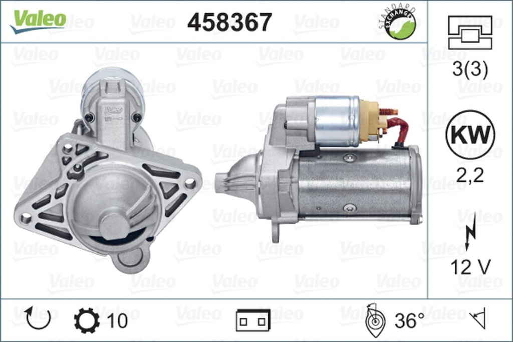 Electromotor NISSAN X-TRAIL T31 VALEO 458367