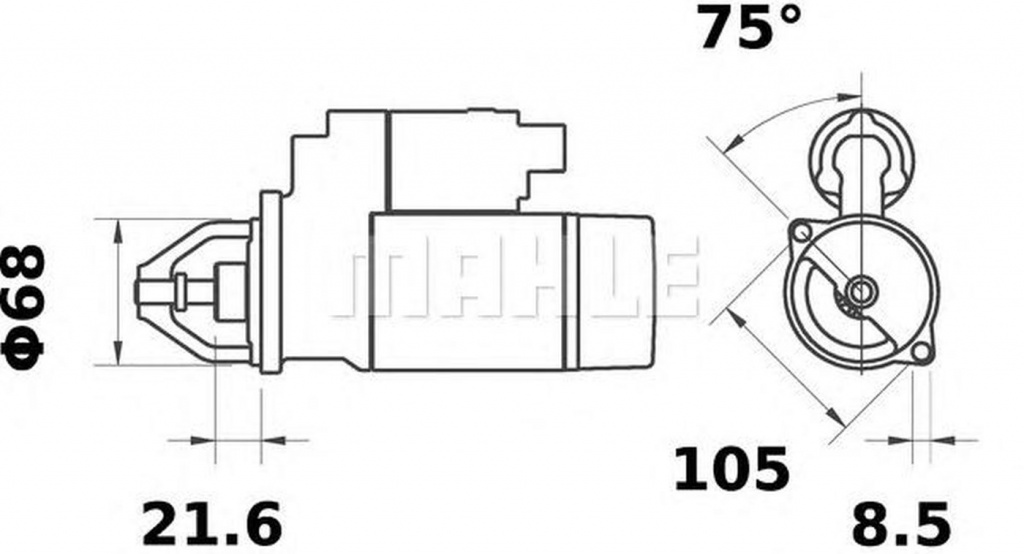 Electromotor OPEL ASTRA F CLASSIC hatchback MAHLE ORIGINAL MS409