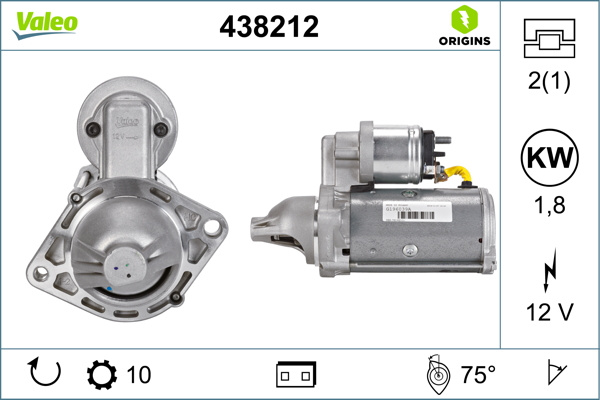 ELECTROMOTOR ~ OPEL ASTRA H Saloon (A04) 1.3 CDTi (L69) 90cp 2007 2008 2009 2010 ~ VAL438212 ~ VALEO