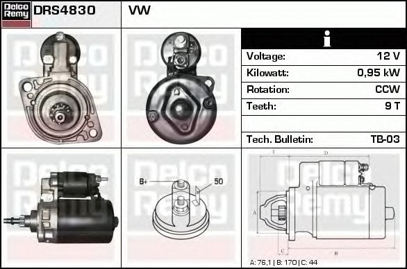 Electromotor OPEL CORSA D DELCOREMY DRS4830