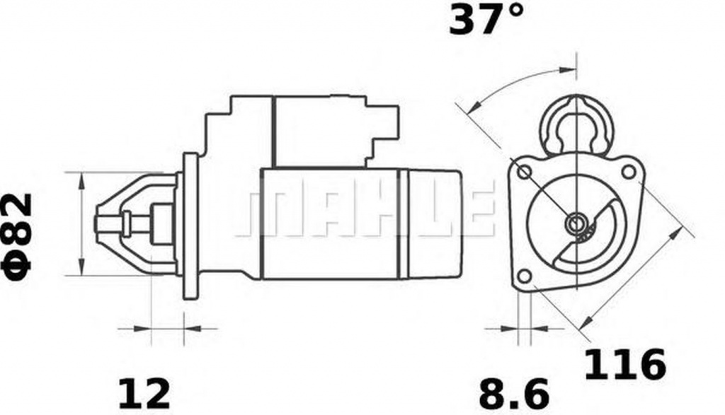 Electromotor OPEL VECTRA C GTS MAHLE ORIGINAL MS373