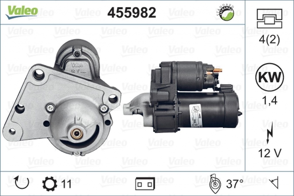 Electromotor PEUGEOT 2008 VALEO 455982