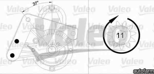 Electromotor PEUGEOT 206 Van VALEO 455982