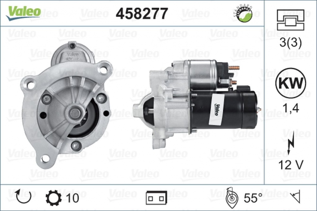 Electromotor PEUGEOT 607 9D 9U VALEO 458277