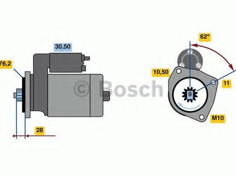 Electromotor PORSCHE CAYENNE (92A) (2010 - 2016) Bosch 0 986 024 050