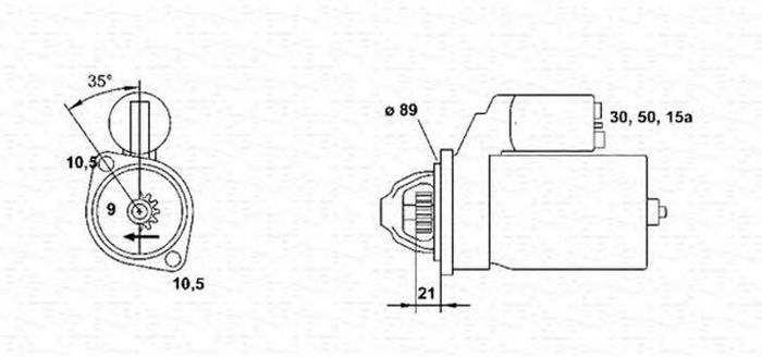 Electromotor SAAB 900 I Combi Coupe MAGNETI MARELLI 943251699010