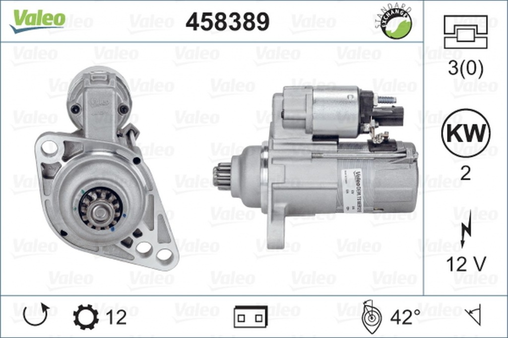 Electromotor SEAT ALTEA XL 5P5 5P8 VALEO 458389