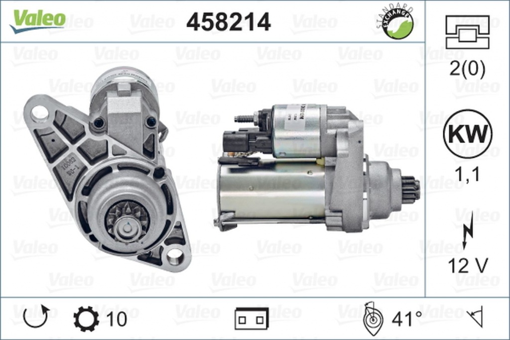 Electromotor SKODA ROOMSTER Praktik 5J VALEO 458214