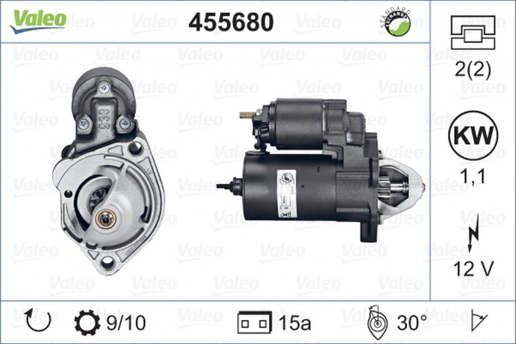 Electromotor SKODA SUPERB 3U4 VALEO 455680