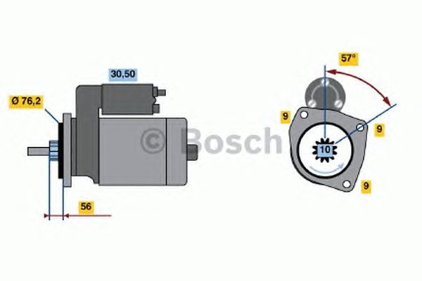 Electromotor (starter) - NOU - fara piesa veche la schimb! VOLKSWAGEN TRANSPORTER/CARAVELLE Mk IV bus (70XB, 70XC, 7DB, 7DW) - Cod intern: W20303971 - LIVRARE DIN STOC in 24 ore!!!