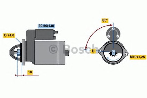 Electromotor (starter) - NOU - fara piesa veche la schimb! TOYOTA COROLLA (ZZE12_, NDE12_, ZDE12_) - Cod intern: W20303986 - LIVRARE DIN STOC in 24 ore!!!