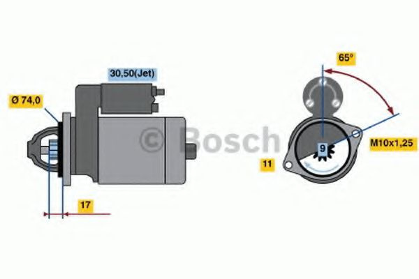 Electromotor TOYOTA AURIS TOURING SPORTS (ADE18_, ZWE18_, ZRE18_) (2013 - 2016) Bosch 0 986 021 530