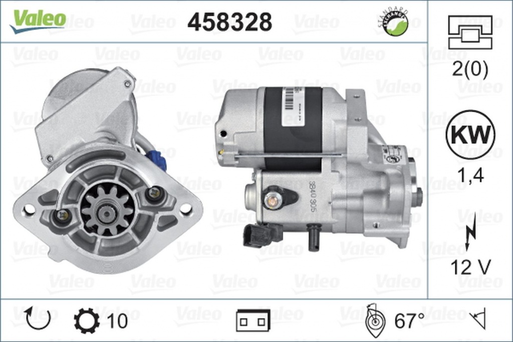 Electromotor TOYOTA RAV 4 II CLA2 XA2 ZCA2 ACA2 VALEO 458328